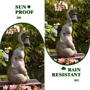 Lámpara de Elefante de Resina Hecha a Mano, con Energía Solar, Decorativa para Jardín, Patio, Camino, Exterior, Impermeable, para la Noche - Product Image 5