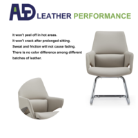 Chaise de bureau de direction Aston S-080C moderne de luxe ergonomique à dossier haut en cuir véritable, réglable en hauteur, pivotante, pour hôtel et chambre