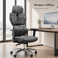 Chaise de bureau ergonomique en maille, chaise de direction réglable à dossier haut, chaises pivotantes confortables et luxueuses pour le bureau