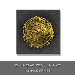 Pintura al Óleo 100% Pintada a Mano con Lámina Dorada sobre Lienzo, Pintura al Óleo Abstracta Moderna, Arte de Pared en Lienzo - Product Image 1