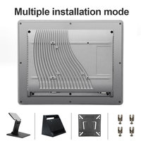 Brillo de la interfaz del logotipo personalizado, panel táctil integrado industrial de pc todo en uno, rs485/rs232 i3 i5 i7