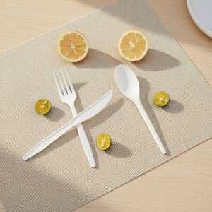 Cuchara-Tenedor Desechable Greenday, Biodegradable, de CPLA, para Postres, Frutas, Helados, Fiestas, Restaurantes, Café, Palillo para Mezclar - Product Image 3