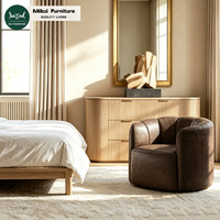 Ensemble de fauteuils modernes minimalistes, fauteuil à dossier arrondi, coussin moelleux, meubles de salon, fauteuil individuel pour hall d'hôtel