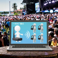 OMFOX-Récepteur de casque audio sans fil 2.4G avec microphone-Magic Box Transmetteur + Lavalier Mic