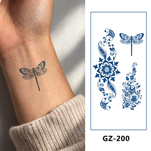 Tatuaje Temporal Personalizable <span class=keywords><strong>de</strong></span> Jugo Herbal, Semipermanente, Seguro, No Tóxico, Resistente al Agua, Duración <span class=keywords><strong>de</strong></span> 1-2 Semanas, Diseño Floral <span class=keywords><strong>para</strong></span> la Espalda - Product Image 5