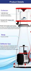 CURVE7 Écumeur de protéines interne Pompe purificatrice d'eau Cylindre en plastique <span class=keywords><strong>Design</strong></span> pour poissons Aquariums Coral Care Aquariums Accessoires - Product Image 5