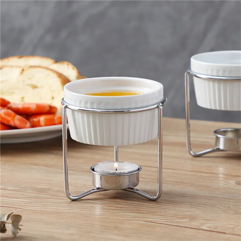 Kaastool 130Ml Keramische Boterwarmer Home Soufflé Chocolade Warmer Kom Kaars Boterwarmers