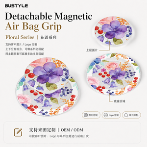 Support de téléphone magnétique antidérapant réglable avec motif floral UV personnalisé, support de téléphone portable en gros - Product Image 1