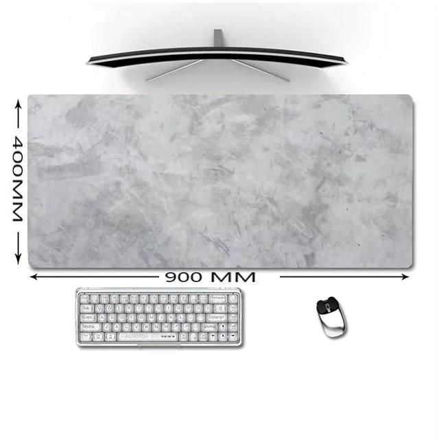 Gray-2xl-sig Mousepad Marble Large Mouse Pad Sublimation Waterproof Stitching Edges Gaming Pad Mouse