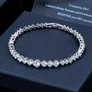 Bracelet tennis pour homme en argent sterling 925 avec moissanite VVS, couleur D, style hip-hop tendance, idéal pour les fêtes et les mariages - Product Image 1