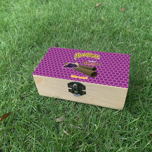 Scatola di legno all'ingrosso con vassoio di rotolamento naturale fatto a mano in legno tabacco e scatola di stoccaggio di erbe in legno scatola di stoccaggio per fumatori - Product Image 2