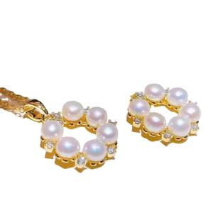 S925 <b>Silver</b> Pendant Fashionable Multi-<b>Pearl</b> <b>Necklace</b> with 5-6mm Beads DIY <b>Pearl</b> Accessories Empty Stand 30251 - Product Image 5