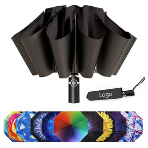 Paraguas de Viaje Compacto Resistente al Viento con Impresión Personalizada, Paraguas Automático - Paraguas Automático Plegable Pequeño para Viaje - Product Image 2