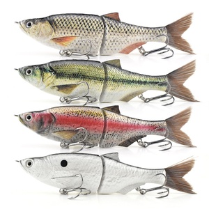 เหยื่อตก<span class=keywords><strong>ปลา</strong></span>ปลอมแบบสมจริง ผิวลายเกล็ดปลาแกะสลัก 3 มิติ <span class=keywords><strong>หาง</strong></span>พลาสติกสีน้ำตาลอ่อน สำหรับตก<span class=keywords><strong>ปลา</strong></span>ทะเล - Product Image 1