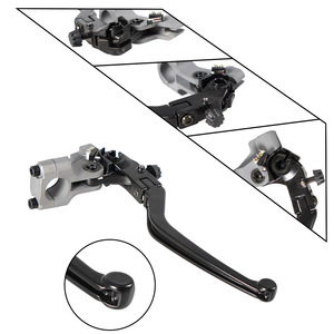 Ensemble de levier de frein hydraulique CNC, pompe supérieure pour mise à niveau de moto, aluminium noir, 11.2cm, 12.5cm - Product Image 2