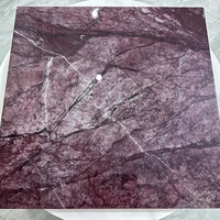 Dalle de marbre violet Monet polie, fond marron, veines blanches foncées, pour îlot de salle de bain, mur d'accentuation, salle d'eau, hôtel, villa