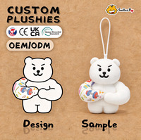 Porte-clés en peluche Ours Musclé Personnalisé, Certifié Sécurité, en Tissu Recyclé, Ultra Doux et Moelleux, Cadeaux Promotionnels – Vente Flash