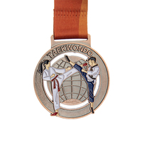 Médailles de récompense de compétition personnalisées en alliage de Zinc de haute qualité Trophées de gymnastique sportive durables Plaques artisanales de qualité supérieure pour le Taekwondo