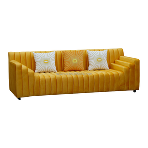 El último diseño de estilo árabe, cómodos juegos de sofás <span class=keywords><strong>modernos</strong></span> para sala de estar, sofá seccional Chesterfield amarillo de gran tamaño de lujo - Product Image 1