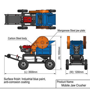 <span class=keywords><strong>Concasseur</strong></span> à mâchoires pour pierres, <span class=keywords><strong>concasseur</strong></span> <span class=keywords><strong>mobile</strong></span> portable pour pierres, roches et minerai d'or, <span class=keywords><strong>concasseur</strong></span> à mâchoires diesel - Product Image 4