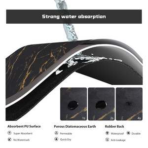 Tapete de Drenaje para Cocina de Tierra de Diatomeas, 30x40cm, 40x50cm, 50x60cm, Rectangular, Patrón Abstracto, Material de PVC, Lavable, Aislante del Calor - Product Image 3