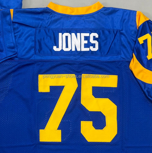 Versand bereit Isaac Bruce Blue Throw back Beste Qualität Genähtes American Football Trikot - Product Image 3