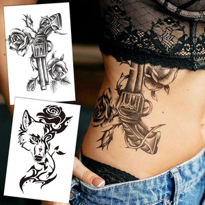 Tatuaje Falso Impermeable Personalizado A4 A5 con Diseños de Pistola, Serpiente, Tigre, León, Mariposa, Arte Corporal para Vientre, Antebrazo, Pecho, Hombro, Pierna, <span class=keywords><strong>Brazo</strong></span> y Manga - Product Image 2