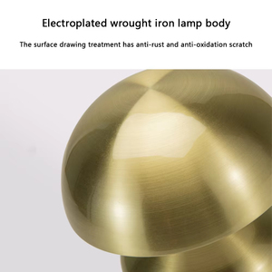 Thanh ánh sáng đèn nhà Hàng Hiện Đại Bắc Âu Retro đồng vàng nấm đầu bảng ánh sáng cạnh giường ngủ kim loại bàn đèn bàn - Product Image 6