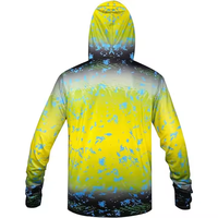 Chemise de pêche pour homme sur mesure, protection UV, antibactérienne, grande taille, en spandex/polyester, imprimée par sublimation, UPF50