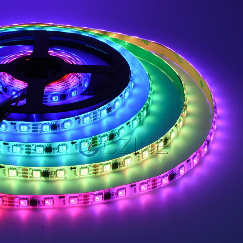 5V 12V 5050 LED Addressable RGB LED Strip WS2811 60Leds/m IP65 IP67 IP68 Full Color LED Strip