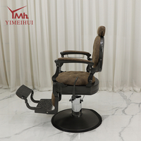 Chaise de barbier confortable de style vintage, moule fait maison, chaise de beauté vintage à cheveux gras, chaise de barbier