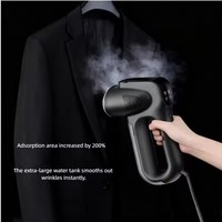 Défroisseur Vapeur Portable à Opération Unilatérale, Fer à Vapeur à Main avec Brosse, Fonction Anti-Brûlure à Sec et Réservoir d'Eau de 260ML/130ML