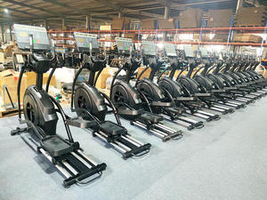 ergonomic elliptical trainer widened foot platform smooth motion metal <b>stand</b> gym fitness wholesale - Product Image 4