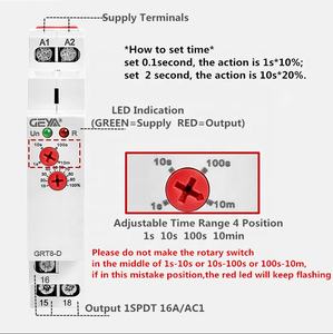 Для GRT8-D миниатюрный герметичный AC/DC 12-240 В 16 А реле задержки времени для аварийного управления таймером - Product Image 4