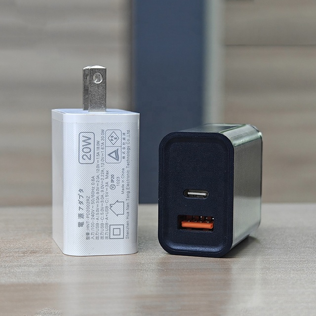 HNT Japan Standard PSE Certified 20W Charger Dual Port Power Adapter USB Type C PD Fast Wall Charger for Apple iPhone 14 15 Pro