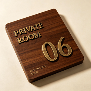 Custom Stainless Steel 3D House Number Sign Metal Door <b>Plate</b> Hotel B&B Shop <b>Wall</b> Address Signage With Logo - Product Image 4