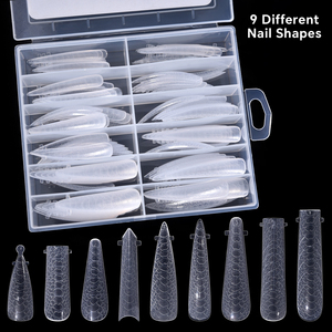 KADS 120Pcs Quick Building Nail Mold Tips For Acrylic Nail Clear False Nail Art Molds Nail Extension <b>Builder</b> Mold Manicure Tool - Product Image 1