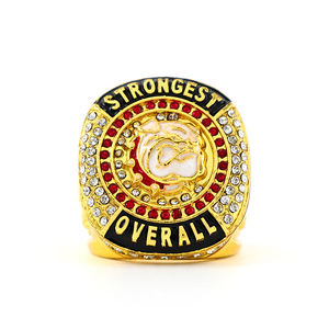 Bagues de championnat personnalisées du fabricant WTD Bagues de champion de baseball en alliage de zinc Bagues de champion en métal doré - Product Image 2