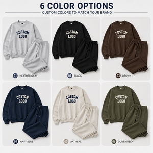 Set Felpa per Bambini con Logo Personalizzato, Ricamo su Asciugamano, Felpa con Cappuccio OEM, Tuta in Pile, Set Jogger con Collo Tondo, Produttore di <span class=keywords><strong>Abbigliamento</strong></span> Boutique - Product Image 4