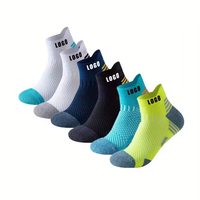 Chaussettes de sport personnalisées en tricot pour la course et le basketball, respirantes, antibactériennes, à séchage rapide, avec revers, pour la gym