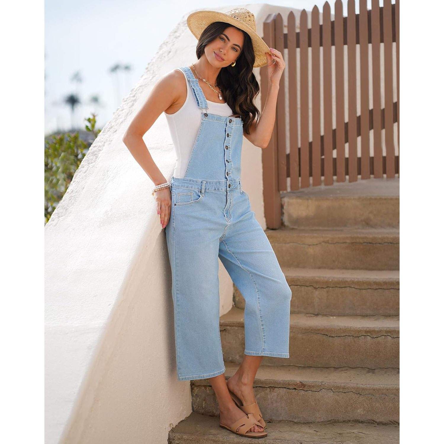 Camuflaje Overol De Mezclilla Para Mujer Short Overol De Mezclilla