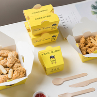 Impression flexographie LOGO personnalisé Burger Frites Ailes frites Snack Emballage de fast-food Conteneur Burger à emporter Boîte de poulet