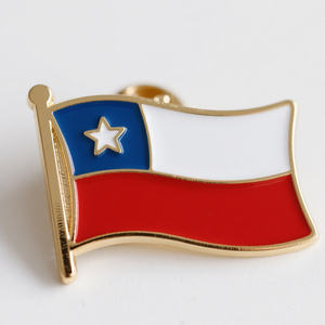 Épinglette personnalisée en laiton imprimée avec drapeau national, cadeau diplomatique - Product Image 1