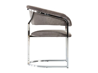 Nouvelle chaise de salle à manger rembourrée en velours avec pieds en acier inoxydable pour salle à manger