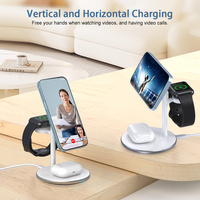 Meilleures ventes : Chargeur sans fil 3-en-1 à charge rapide pour téléphone portable, support de téléphone, montre et écouteurs – Accessoire multifonctionnel de charge rapide