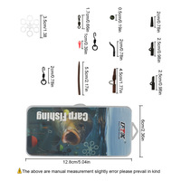 TG 125 pièces/kit Kit de montage de pêche à la carpe européenne avec manchons anti-emmêlement, émerillons et accessoires pour la pêche à la carpe européenne