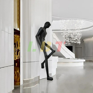 Esculturas de figuras abstractas de fibra de vidrio personalizadas, hechas a mano, de estilo moderno minimalista, para decoración de vestíbulos de hoteles, centros comerciales y pasillos. - Product Image 4