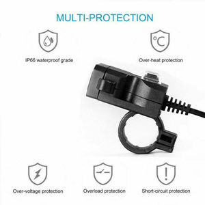 Prese <span class=keywords><strong>per</strong></span> Moto 9-24v, <span class=keywords><strong>Doppia</strong></span> <span class=keywords><strong>USB</strong></span> <span class=keywords><strong>per</strong></span> Ricarica Wireless di Telefoni Cellulari, Interruttore Impermeabile in Materiale ABS - Product Image 6
