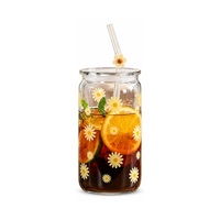 Gobelet en verre borosilicate de haute qualité, design moderne, sans danger pour les aliments, compatible lave-vaisselle, avec couvercle