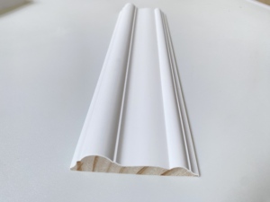 Modern <b>Flooring</b> <b>Accessories</b> Design White Mouldings Monterey Pine Baseboard Wooden Moulding for Indoor Use - Product Image 3
